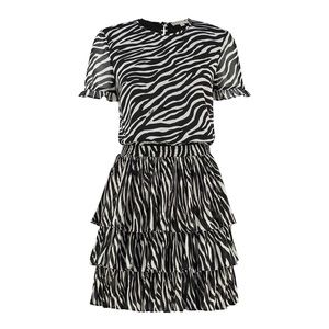 🆕 Michael Kors TIGER-PRINT GEORGETTE TIERED DRESS